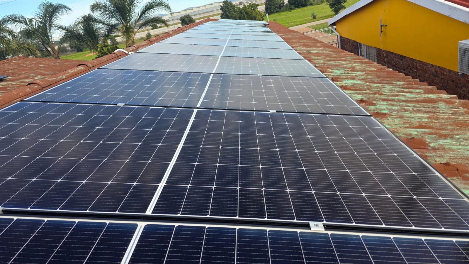 Solar panels installed on a modern Eastern Cape home